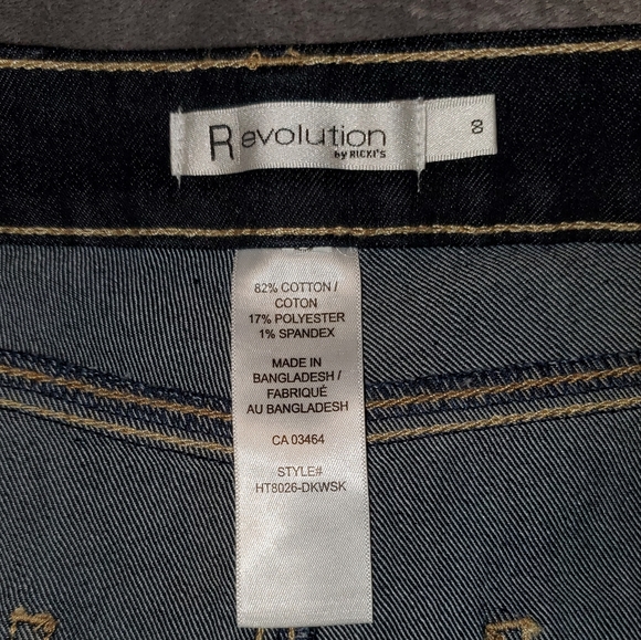 Ladies Dark Stretchy Denium skirt size 8 - Picture 5 of 11